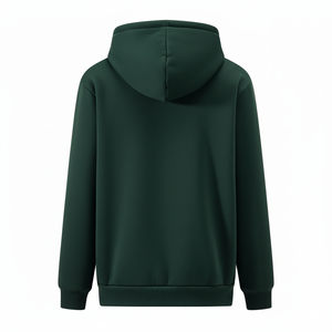 Winter <b>Thick</b> Zipper-Up Solid Regular Fit Fleece Pocket Hooded <b>Cardigan</b> Sweatshirt Unisex 100% Cotton New Warm Hoodie - Product Image 2