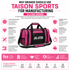 กระเป๋าออกกำลังกายสำหรับผู้หญิง TAISON SPORTS รุ่นพรีเมียม 400 GSM 600D PU ดีไซน์สีน้ำเงิน พร้อมโลโก้แบบซับลิเมชั่นสั่งทำพิเศษ ความจุ 30-40 ลิตร - Product Image 5