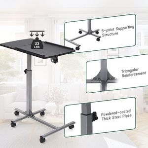 Tavolo per Laptop Regolabile in Altezza con Ruote per Uso Ospedaliero - Product Image 5