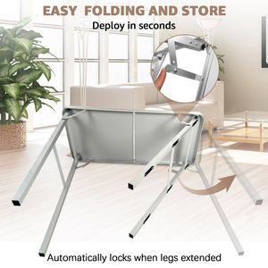 Portable Folding Bar <b>Table</b> for Indoor and Outdoor Tradeshow Podium Party Picnic Exhibition with Carrying Case Included - Product Image 5