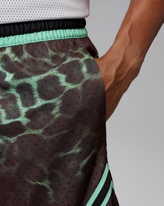 Shorts de sport pour homme 100 % polyester, maille respirante à séchage rapide, imprimé, taille élastique avec cordon de serrage pour la course et le basketball - Product Image 6