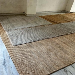 Natural Jute Soumak Area Rug Solid Plain Woven Handmade Carpet Rustic Farmhouse Boho Living Room Bedroom Entryway Floor Decor - Product Image 4