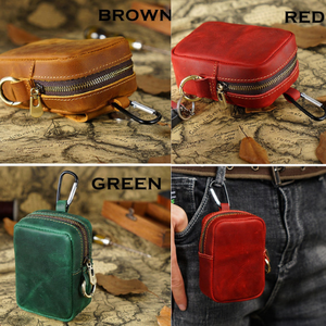 Personalized Small Leather Belt <b>Pouch</b> Waist Bag <b>for</b> <b>Men</b> Earphone Case Coin <b>Pouch</b> Fanny Pack Handmade Leather - Product Image 6