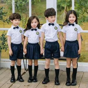 Uniforme Escolar Personalizado con Logotipo de Moda para Jardín de Niños, Falda Verde a Cuadros para Niñas Pequeñas, Conjunto de Uniforme Escolar Primario - Product Image 5