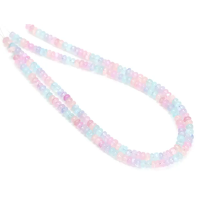 Cuentas de Cuarzo Multicolor en Forma de Rondelle: Joyería de Piedras Preciosas Lisas (7-8mm) - Product Image 4