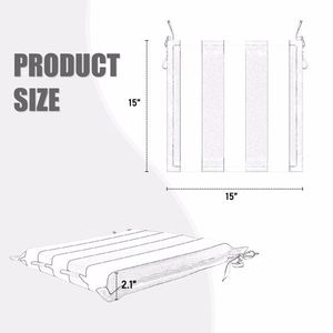 Set di 4 Cuscini di Ricambio per Sedie da Patio 38x38 cm con Lacci per Giardini e Terrazze - Cuscini da Esterno di Qualità - Product Image 3