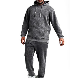 Men Acid Wash Slim Fit Cotton <b>Polyester</b> <b>Tracksuit</b>-Customized Designs High Quality - Product Image 1