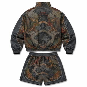 Ensemble short et veste coupe-vent en nylon pour homme, personnalisé, bicolore, léger, imperméable, décontracté, streetwear, été, deux pièces - Product Image 2