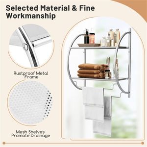 Bathroom Towel Rack Stylish Bathroom Shelves for Convenient Storage - Product Image 5