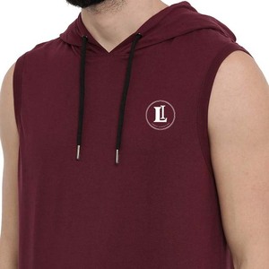 Gilet à capuche sans manches pour homme et garçon, sweat-shirt de sport imprimé avec logo, gilet de fitness, sweats à capuche pour hommes - Product Image 5