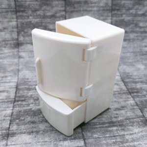 บ้านตุ๊กตา1:12ตู้เย็นสีขาวเฟอร์นิเจอร์โมเดลการ์ตูนบ้านตุ๊กตาจิ๋วของเล่นทำจากพลาสติก - Product Image 2