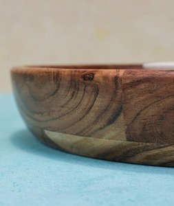 Bol en bois artisanal de forme ronde, design moderne, écologique et multi-usages, de F S International - Product Image 5