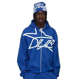 Ensemble de survêtement et sweat à capuche Boxy surdimensionné personnalisé écologique 100% coton sérigraphié grande taille hiver motif solide - Product Image 4