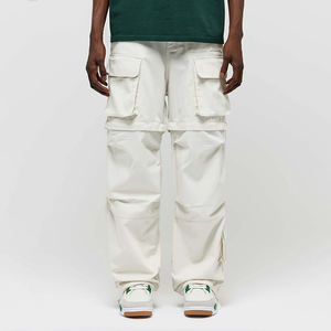 กางเกงคาร์โก้ 6 กระเป๋า สกรีนโลโก้ตามสั่ง ขายส่ง สำหรับผู้ชายและผู้หญิง สไตล์สตรีทแวร์ลำลอง เอวยางยืด ทรงตรง - Product Image 1