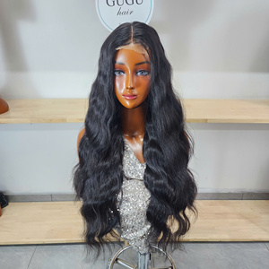 Perruque sans colle de luxe 100 % vietnamienne de 24 pouces, couleur marron personnalisée, cheveux humains bruts, produits capillaires naturels pour femmes noires - Product Image 1