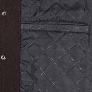 Chaquetas de Béisbol Varsity para Hombre de Buena Calidad, Diseño Personalizado OEM, Manga de Lana, Cierre con Botones de Cuerno, Cuello Alto para Invierno - Product Image 4