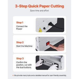 300W Heavy Duty Electric <b>Paper</b> Cutter <b>Machine</b> Guillotine Trimmer Casters Infrared Function 11.8/330mm <b>Cutting</b> Width 1.5/38mm - Product Image 6