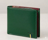 Portefeuille bifold en cuir véritable de style vintage pour homme Wriza, avec fenêtre pour carte d'identité, emplacements pour plusieurs cartes et fermeture sécurisée
