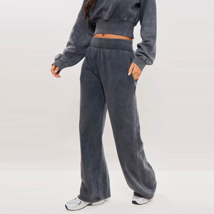 Pantalon droit élégant noir taille mi-haute pour femme, respirant, idéal pour le bureau et les occasions décontractées, service OEM à prix abordable - Product Image 1