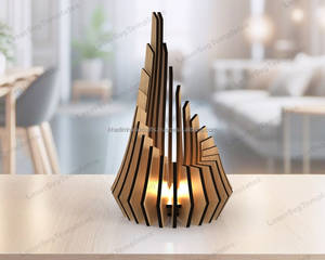 Artistic Wooden Handmade <b>Tea</b> Light Holder for Wedding Gift, Festive Decoration, and Interior Lighting - Product Image 6