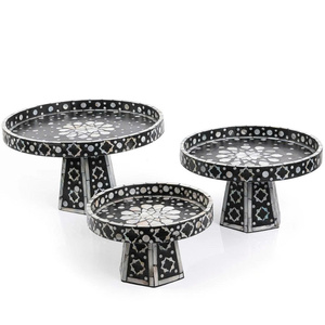 High Quality Mother Pearl Leaf Cake Stands Restaurant Hotel Supplies for Ramadan <b>Eid</b> Holidays from Vietnam - Product Image 2