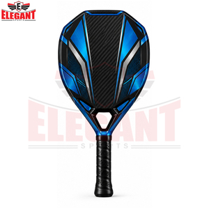 Raquettes de padel bleu-noir en fibre de carbone, design personnalisé avant et arrière avec finition graphique assortie, poignée ergonomique - Product Image 3