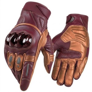 Guantes de Motociclista Clásicos de Cuero Estilo Vintage, Guantes de Cuero Genuino para Motociclistas, Venta al por Mayor para EE. UU. y Europa - Product Image 2