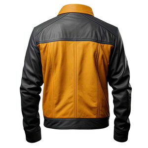 SALVA <b>LEATHER</b> Men's Red <b>Leather</b> Satin Breathable Summer Casual Workwear <b>Shirt</b> Long Sleeve Button-Up Turn-Down Collar Chest - Product Image 2