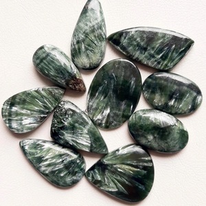 Piedras Preciosas de Seraphinite Naturales Sueltas, Gemas Verdes Curativas, Certificadas por Terceros, en Diversas Formas y Tamaños para Joyería - Product Image 2