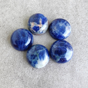Sodalita Natural Grado AAA, Forma de Cabujón, Parte Posterior Plana, Calibrada, Azul, Piedra Preciosa Suelta, Certificada por Terceros, Todos los Tamaños, Venta al Por Mayor - Product Image 2