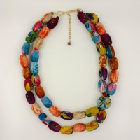 Conjuntos de Joyería Africana Bohemia para Mujer Barode: Gargantilla, Pendientes y Collar de Cuerda con Cuentas de Tela Ecológica, Estilo Tribal y de Alta Costura