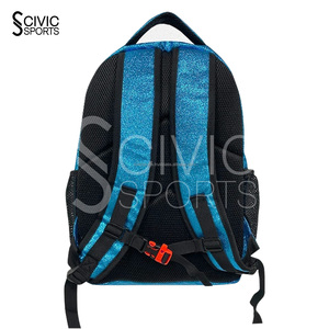 Sac à dos à panneaux pailletés avec fermeture éclair, en polyester, disponible en OEM pour femmes, adolescentes et équipes de cheerleading - Product Image 3