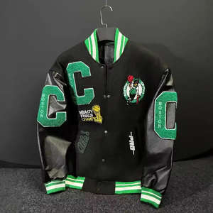 Chaqueta de Béisbol Varsity Vintage Personalizable con Diseño de Lana, Parches de Graffiti y Pedrería, Bordado Frontal, Color Personalizable, Tendencia 2026 - Product Image 6