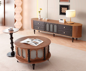 Minimalist Luxury TV Stand, Elegant Modern Living Room Media <b>Console</b> - Product Image 2