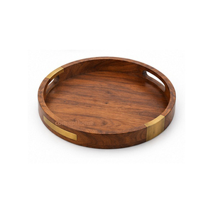 Plateau de rangement rectangulaire en bois avec poignées en corde, finition brute, pour table, à un seul niveau, design minimaliste, durable - Product Image 2