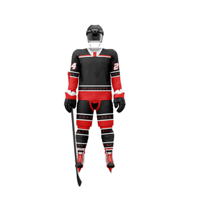 Uniforme de Hockey sobre Hielo con Rayas Púrpuras, Cuello en V, Manga Larga, Poliéster que Absorbe la Humedad, Ropa Deportiva de Invierno Unisex para Adultos - Product Image 3
