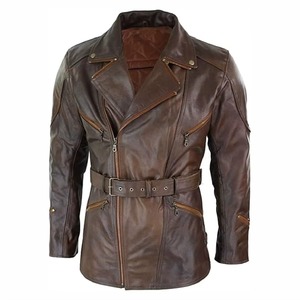 Chaqueta Unisex de Invierno Más Vendida, de Cuero Genuino y Lona, con Capucha, Acolchada, Resistente al Viento, Estilo Motero, Cuello Mao, Hecha a Medida - Product Image 4