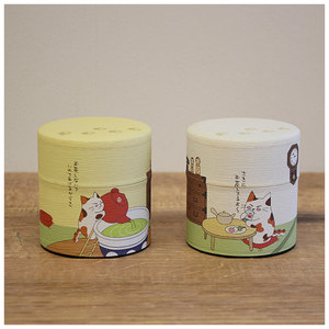 Recipiente de Papel Washi Japonés de Doble Tapa con Diseño de Gato Adorable, de Calidad Extraordinaria y Precio Excepcional, para Almacenar Té Matcha Verde - Product Image 3