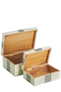 Qualité supérieure Luxe Os Incrustation Fabriqué à la main Écologique Portable Étanche Rectangle Forme Boîtes à bijoux Stockage personnalisé - Product Image 6