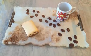 ถาดเรซิ่นพรีเมียม ถาดเสิร์ฟตกแต่งสำหรับโต๊ะกาแฟและโต๊ะอาหาร - Product Image 4