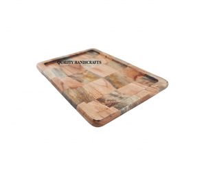 ถาดเสิร์ฟงานฝีมือทำมือจากไม้มะม่วงและไม้กระถินเทศ ดีไซน์ใหม่ที่ดีที่สุด เป็นมิตรกับสิ่งแวดล้อม ส่งตรงจากผู้ผลิตโดย Quality Handicrafts - Product Image 3