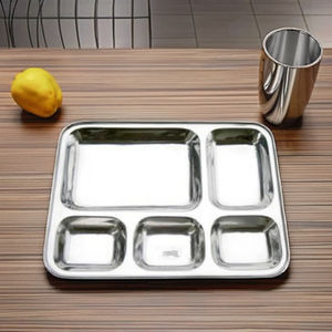 Plateau de désordre classique en acier inoxydable pour les auberges et les cantines scolaires - Product Image 2