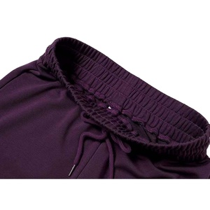 Pantalon de jogging décontracté pour femme en molleton brossé, coupe droite, avec revers élastiques, logo personnalisé, fournisseur, vente en gros - Product Image 5