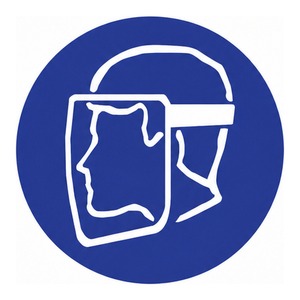 Étiquettes autocollantes Brady en PVC durable pour masques de protection, bleu mat, pour chantiers industriels - Product Image 2