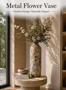 Hot Selling Classic Design Metal <b>Flower</b> Vase Enamel Finished Tabletop Decor Contemporary Handmade Design for Home Decoration - Product Image 2
