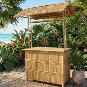Barra de Bar Exterior de Bambú Natural Hecha a Mano al por Mayor, Fabricada en Vietnam para Hoteles, Resorts y Decoración de Playa - Product Image 5
