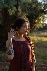 Vestido Maxi de Algodón con Estampado Tribal Hecho a Mano para Mujer, Sin Mangas, Estilo Boho, Cómodo Vestido de Verano - Product Image 4