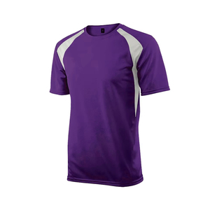 Maillot de football pour homme bleu roi à manches courtes et col rond, respirant, en maille, coupe régulière, color-block - Product Image 5