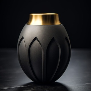 Vase à plantes et vase à fleurs dorés, design idéal pour la décoration intérieure, personnalisés, faits à la main, meilleur design et décoration intérieure faits à la main. - Product Image 1