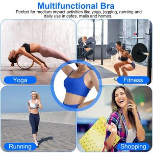 Sujetadores deportivos cortos con tiras y espalda abierta para mujer, 1 o 3 unidades, tops de fitness sexys, sujetadores deportivos cortos acolchados de impacto bajo con espalda abierta - Product Image 6